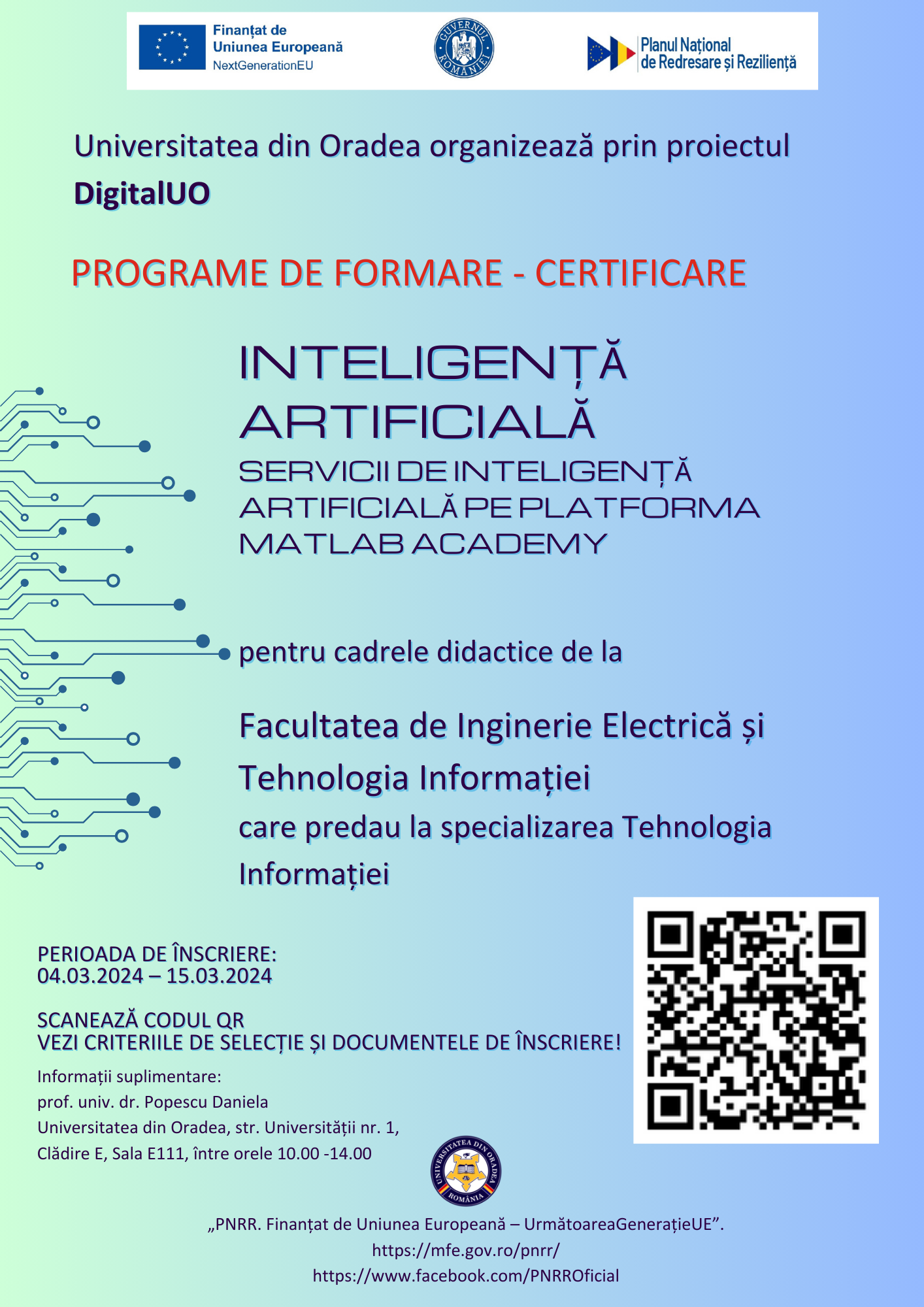 D DigitalUO Flyer Inteligenta articifiala prof. Popescu cadre didactice Tehn Inf 